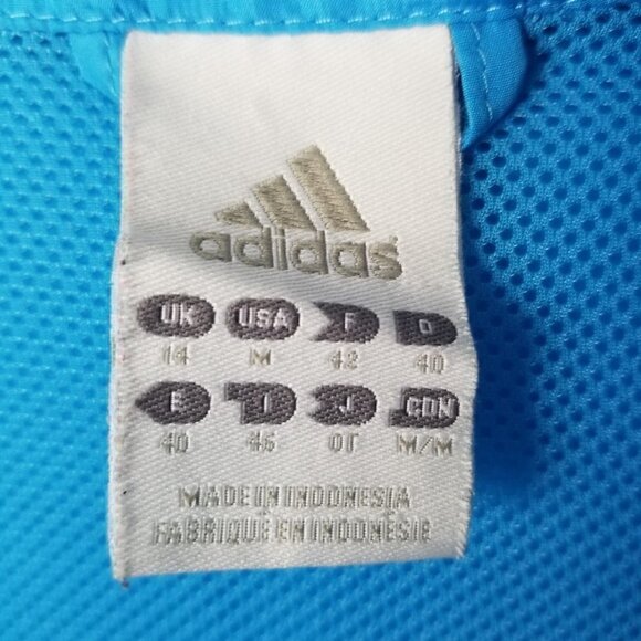 Adidas Women's Full Zip Windbreaker Track Jacket Size Medium Blue and Black - Picture 8 of 13